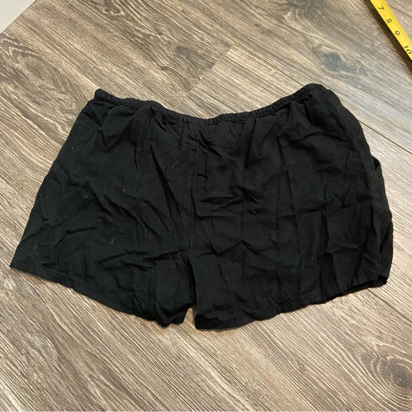 H&M Divided black linen blend pull on shorts size M - Picture 6 of 6